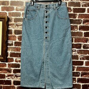 Runaway Bay Vintage Denim Midi Skirt